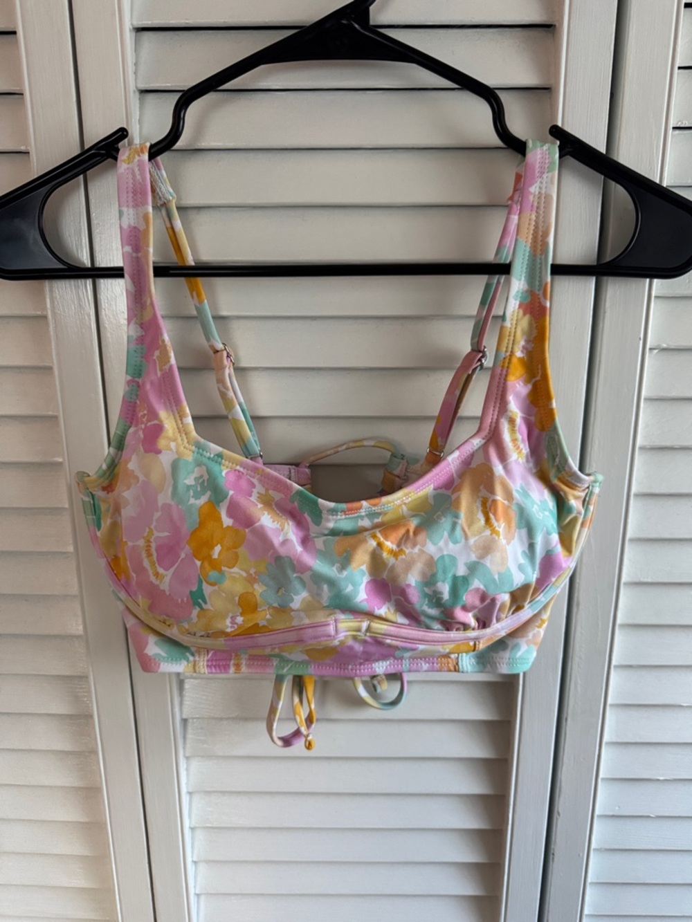 wild fable Pastel Floral Bralette Swim Top - Pink, Yellow, Green